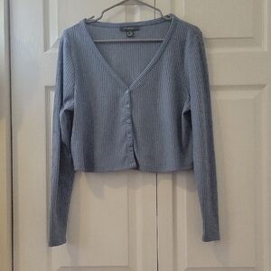 Primark Women's Ribbed Button-Up Sweater Cardigan, Size L